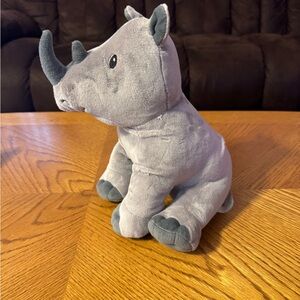 Plush Gray Rhinoceros Stuffed Animal - Soft Kids Toy